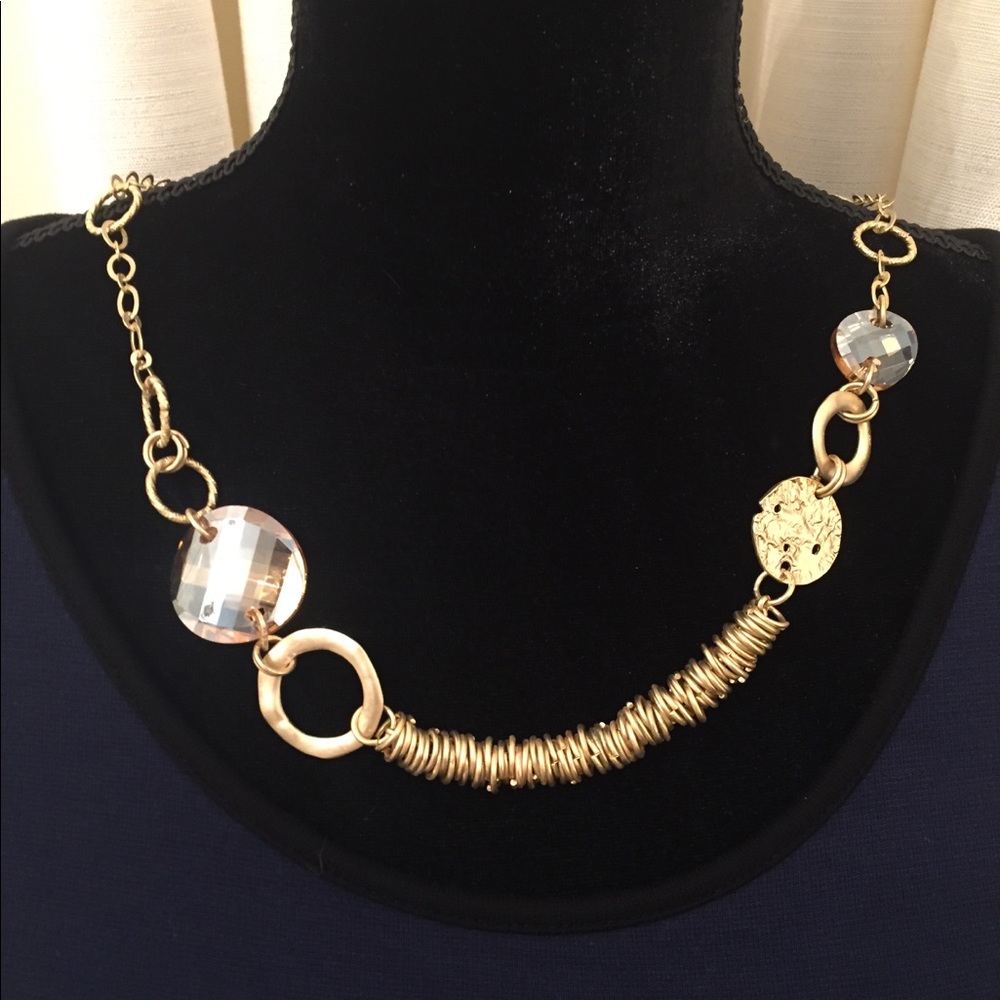 Oversized Charm Gold Layering Statement Necklace